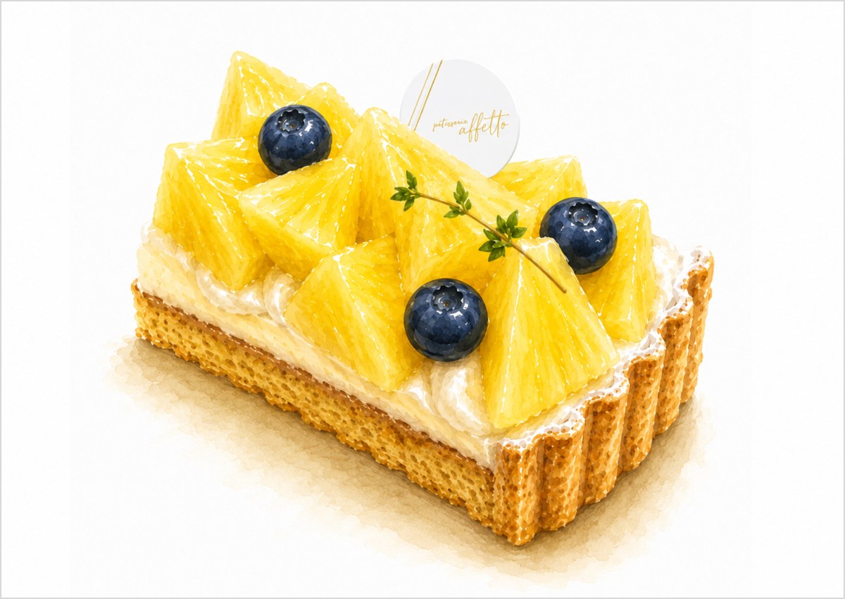 パインとブルーベリーのタルト